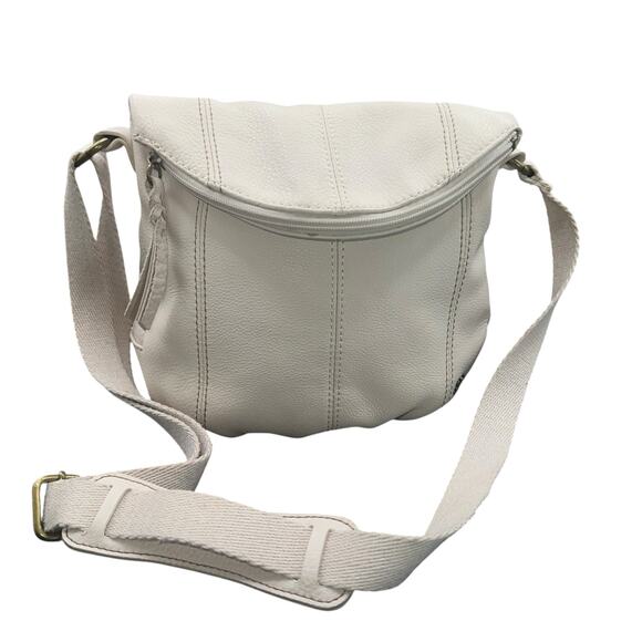 The Sak Cream Pebbled Leather Crossbody Bag Adjustable Strap Boho Everyday Purse - Picture 1 of 8